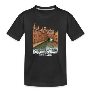 Birmingham England - Kinder Premium Bio T-Shirt - Schwarz - Vorne