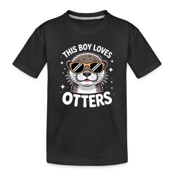 Otter Spruch Jungs Lustiges Otter Geschenk - Kinder Premium Bio T-Shirt - Schwarz - Vorne