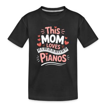 piano disant piano drôle piano cadeau - T-shirt bio Premium Enfant - noir - Devant
