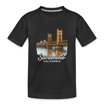 Sacramento Kalifornien - Kinder Premium Bio T-Shirt - Schwarz - Vorne