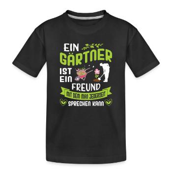 Jardinier Jardinage Jardinage Jardinage Jardinage - T-shirt bio Premium Enfant - noir - Devant