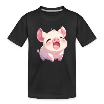Cochon Cochon - T-shirt bio Premium Enfant - noir - Devant