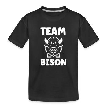 bison - T-shirt bio Premium Enfant - noir - Devant