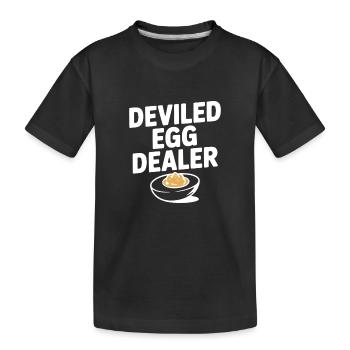 Marchand d’œufs farcis - T-shirt bio Premium Enfant - noir - Devant