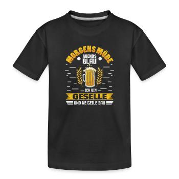 Examen de compagnon stagiaire - T-shirt bio Premium Enfant - noir - Devant