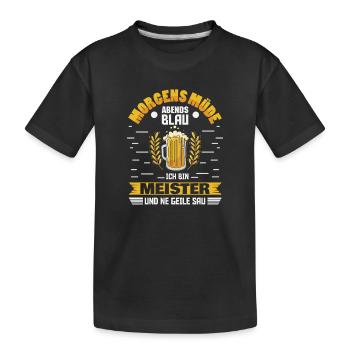 Examen de compagnon stagiaire - T-shirt bio Premium Enfant - noir - Devant