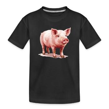 Cochon Cochon - T-shirt bio Premium Enfant - noir - Devant