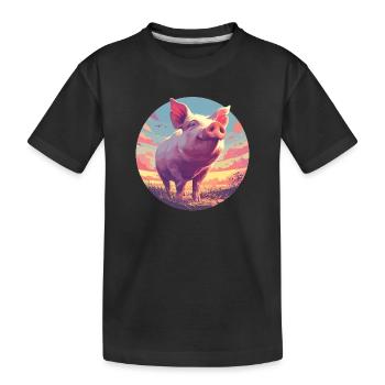 Cochon Cochon - T-shirt bio Premium Enfant - noir - Devant