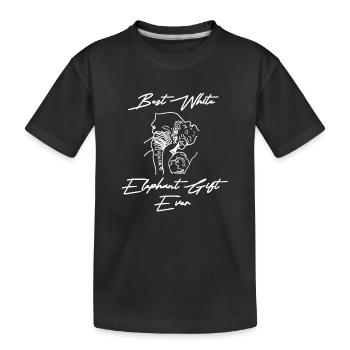 Meilleur éléphant blanc de tous les temps - T-shirt bio Premium Enfant - noir - Devant