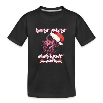 Worst Ever Elephant Gift Quote - Kids' Premium Organic T-Shirt - black - Front
