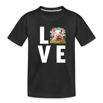 Cochon Cochon - T-shirt bio Premium Enfant - noir - Devant