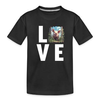 Cochon Cochon - T-shirt bio Premium Enfant - noir - Devant