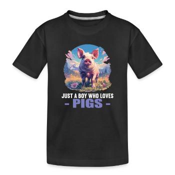 Cochon Cochon - T-shirt bio Premium Enfant - noir - Devant