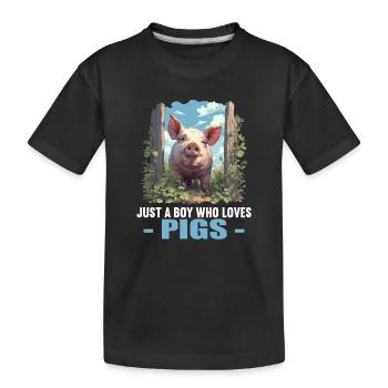 Cochon Cochon - T-shirt bio Premium Enfant - noir - Devant