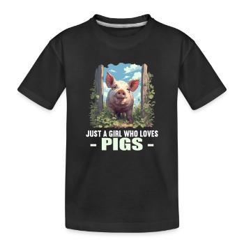 Cochon Cochon - T-shirt bio Premium Enfant - noir - Devant