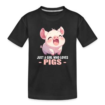 Cochon Cochon - T-shirt bio Premium Enfant - noir - Devant