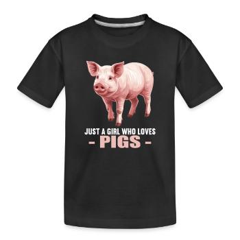 Cochon Cochon - T-shirt bio Premium Enfant - noir - Devant
