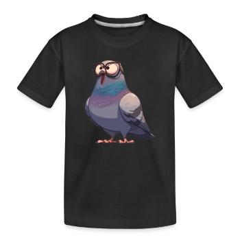 Tauben Taube - Kinder Premium Bio T-Shirt - Schwarz - Vorne