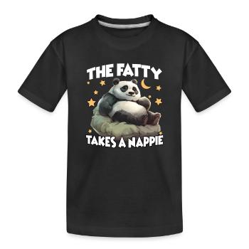 A cozy gift for Panda Sleepyheads - Kids' Premium Organic T-Shirt - black - Front