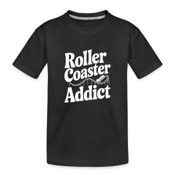 Achterbahn-Süchtiger - Kinder Premium Bio T-Shirt - Schwarz - Vorne
