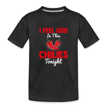 Chili Pfeffer Garten Motiv Chilischotte Geschenk - Kinder Premium Bio T-Shirt - Schwarz - Vorne