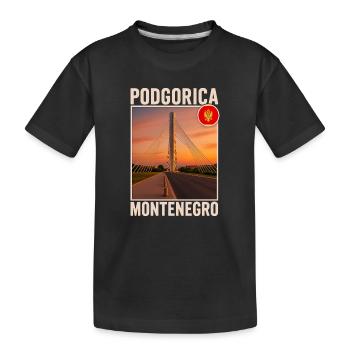 Podgorica Montenegro - Kids' Premium Organic T-Shirt - black - Front