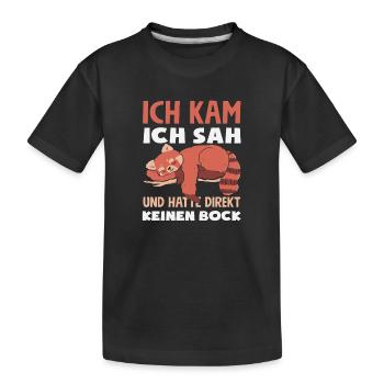 Drôle de réverbe sur le raton laveur sans motivation - T-shirt bio Premium Enfant - noir - Devant