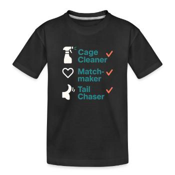 Jour de l’adoption Refuge pour animaux de sauvetage - T-shirt bio Premium Enfant - noir - Devant