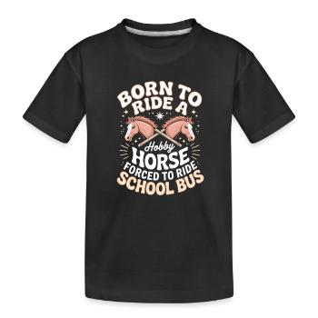 Cavalier de loisir Cheval de bataille - T-shirt bio Premium Enfant - noir - Devant