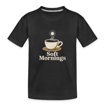 Café du matin vintage - T-shirt bio Premium Enfant - noir - Devant