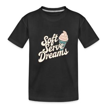 Soft Serve Dreams – Glace rétro - T-shirt bio Premium Enfant - noir - Devant