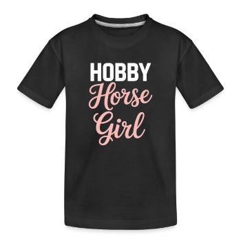 Cavalier de loisir Cheval de loisir Fille cheval - T-shirt bio Premium Enfant - noir - Devant