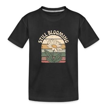 Vintage-Margerite - Kinder Premium Bio T-Shirt - Schwarz - Vorne