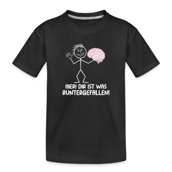 Ici, tu es tombé avec un ton sarcastique - T-shirt bio Premium Enfant - noir - Devant