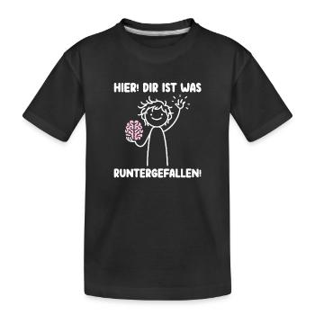 Ici, tu es tombé avec un ton sarcastique - T-shirt bio Premium Enfant - noir - Devant