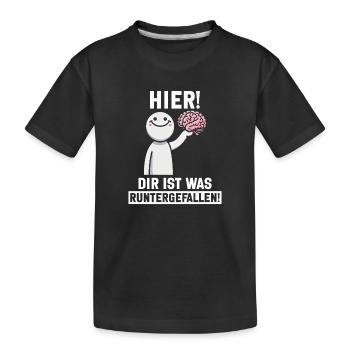Ici, tu es tombé avec un ton sarcastique - T-shirt bio Premium Enfant - noir - Devant