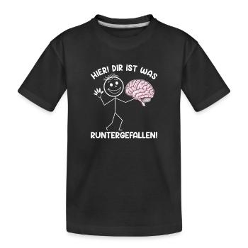Ici, tu es tombé avec un ton sarcastique - T-shirt bio Premium Enfant - noir - Devant