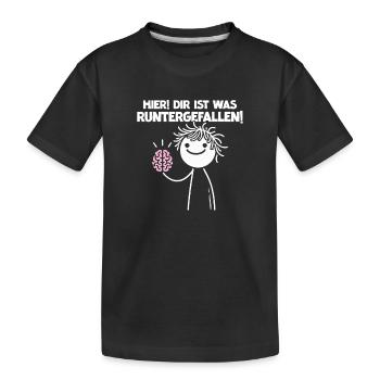 Ici, tu es tombé avec un ton sarcastique - T-shirt bio Premium Enfant - noir - Devant