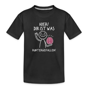 Ici, tu es tombé avec un ton sarcastique - T-shirt bio Premium Enfant - noir - Devant