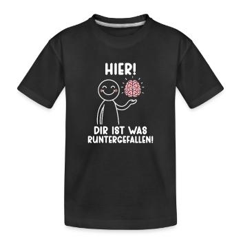 Ici, tu es tombé avec un ton sarcastique - T-shirt bio Premium Enfant - noir - Devant