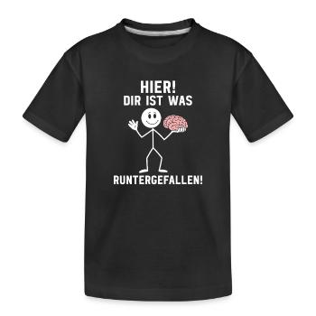 Ici, tu es tombé avec un ton sarcastique - T-shirt bio Premium Enfant - noir - Devant