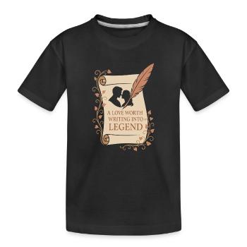 Antike Liebesmythologie Romantik Vintage - Kinder Premium Bio T-Shirt - Schwarz - Vorne