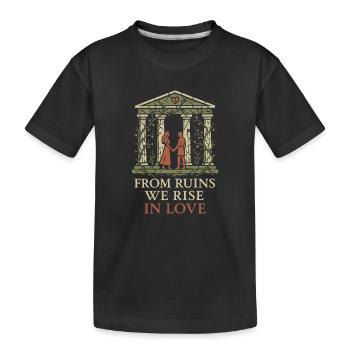 Antike Liebesmythologie Romantik Vintage - Kinder Premium Bio T-Shirt - Schwarz - Vorne
