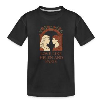 Antike Liebesmythologie Romantik Vintage - Kinder Premium Bio T-Shirt - Schwarz - Vorne