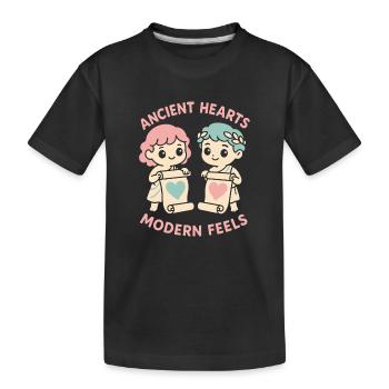 Antike Liebesmythologie Romantik Vintage - Kinder Premium Bio T-Shirt - Schwarz - Vorne