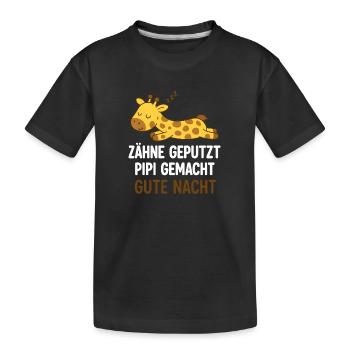 Girafe endormie Bonne nuit - T-shirt bio Premium Enfant - noir - Devant