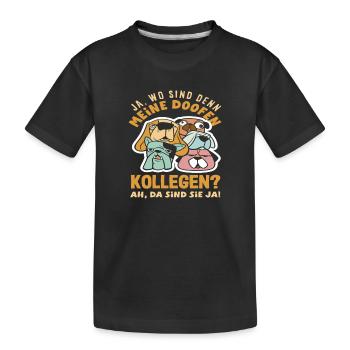 Mes collègues stupides. Les voilà du travail de bureau. - T-shirt bio Premium Enfant - noir - Devant