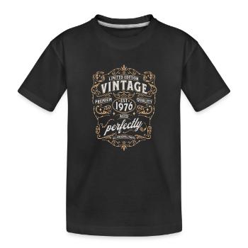 50th birthday 1976 - Kids' Premium Organic T-Shirt - black - Front