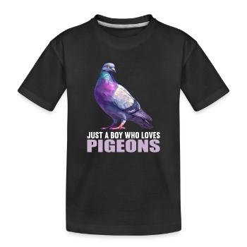 Tauben Taube - Kinder Premium Bio T-Shirt - Schwarz - Vorne