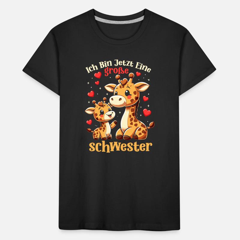 Ich Bin Eine Große Schwester Giraffen Kinder Premium Bio T-Shirt